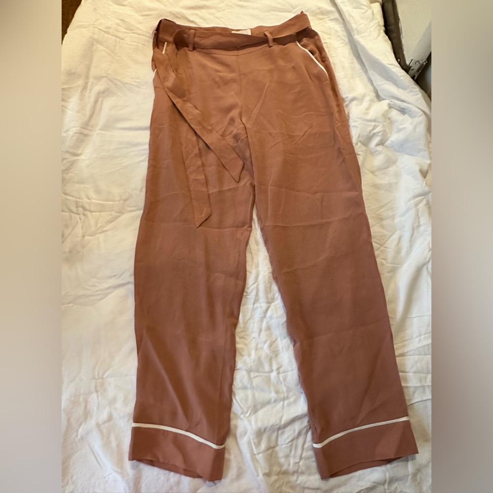 N W/O T Sezane silk pajama-esque pants